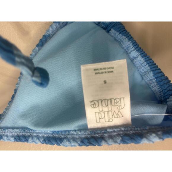 Wild Fable Striped Bikini Top - Blue/Light Blue Small - Picture 3 of 5